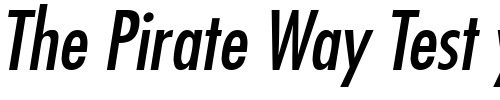 Font : Futura-MdCn-BT-Italic 2 Custom Text : The Pirate Way Test your own text here Click to download or to view this font on a tshirt that can be custom printed in Bali